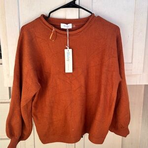 Bluivy Warm Orange Knit Top